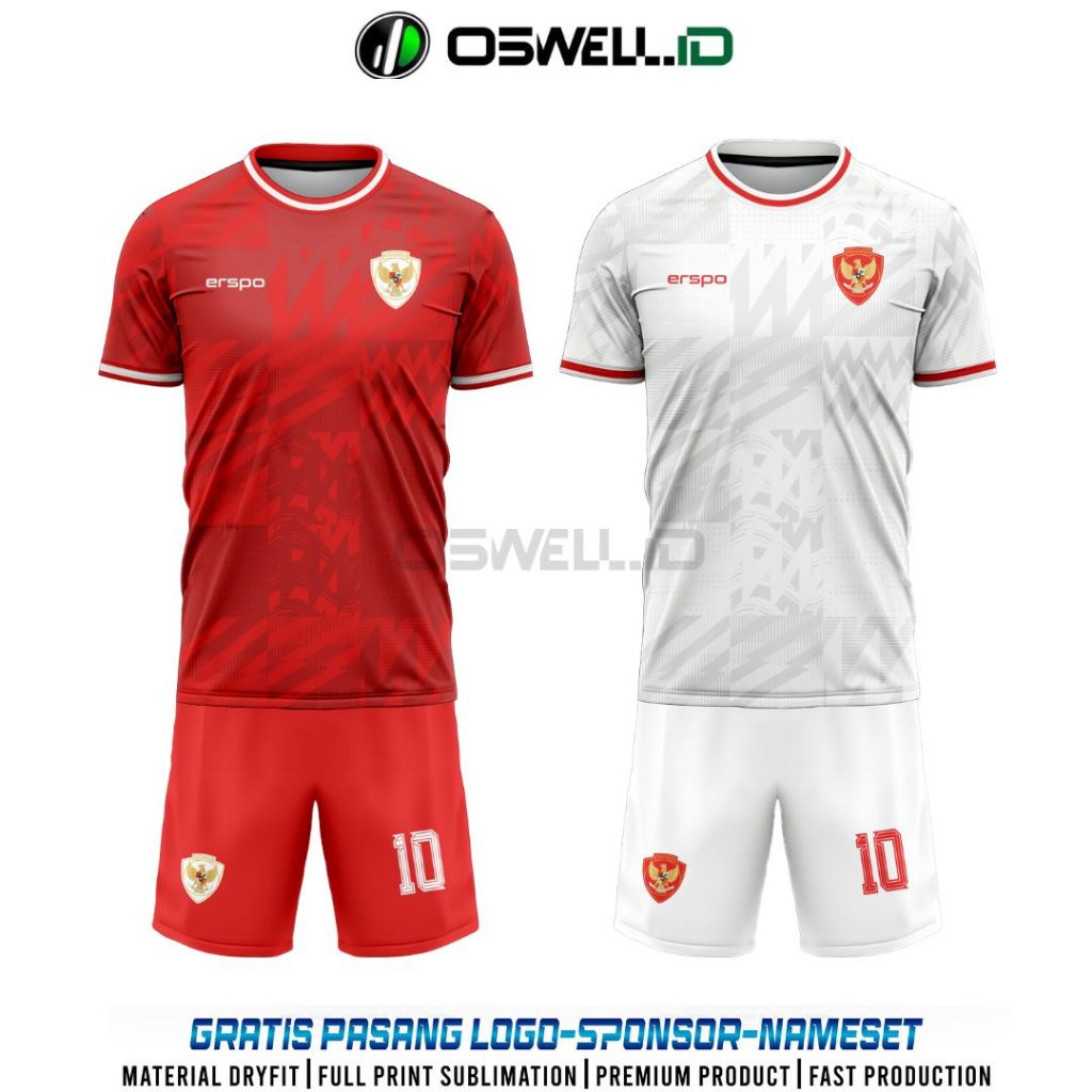 Jual JERSEY CUSTOM TIMNAS INDONESIA 2024 - 2025 FULL PRINTING PREMIUM