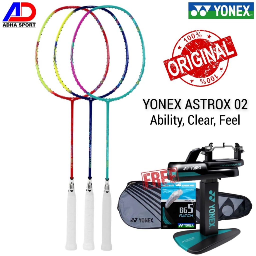 Jual Yonex Astrox 02 Ability / Clear / Feel Raket Badminton Bulutangkis ...