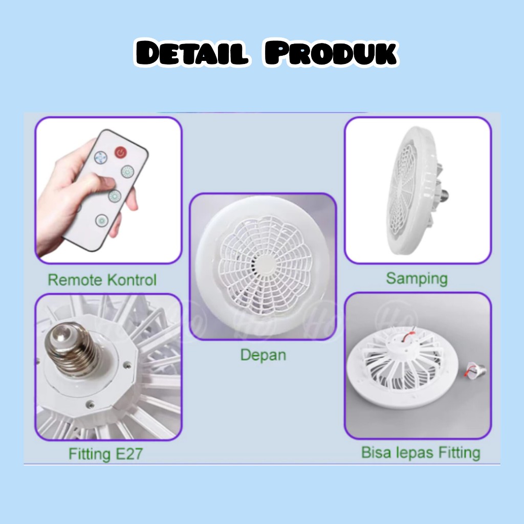 Jual Lampu Led Kipas Multifungsi Smart Fan Lampu Kipas Angin Remote ...