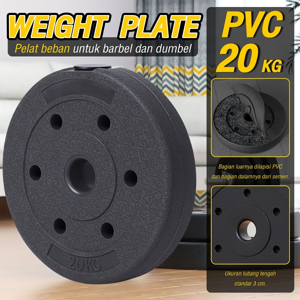 Jual HTD SPORT PVC WEIGHT PLATE PIRINGAN PLAT LATIHAN BEBAN PLAT BARBEL ...