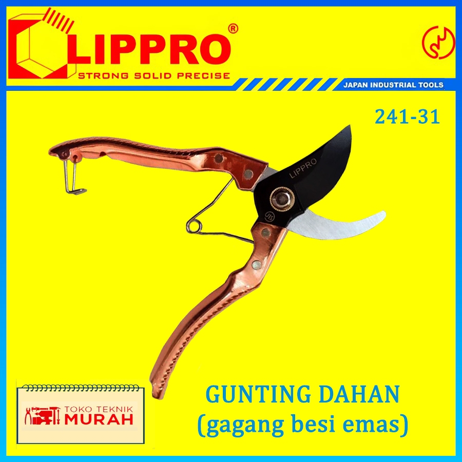 Jual Lippro Gunting Dahan Gagang Besi Emas Stek Ranting Daun Tanaman ...