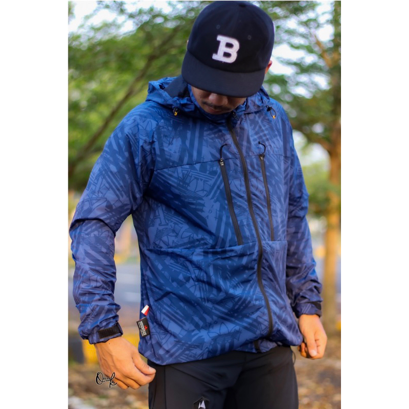 Jual jaket running prau biru ads | Shopee Indonesia