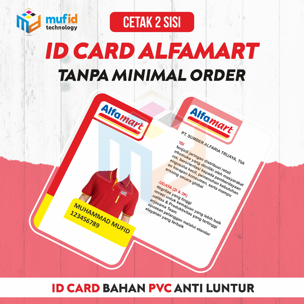 Jual PVC ID Card & Kartu Member / Kartu ID Card ALFAMART Shopee Indonesia