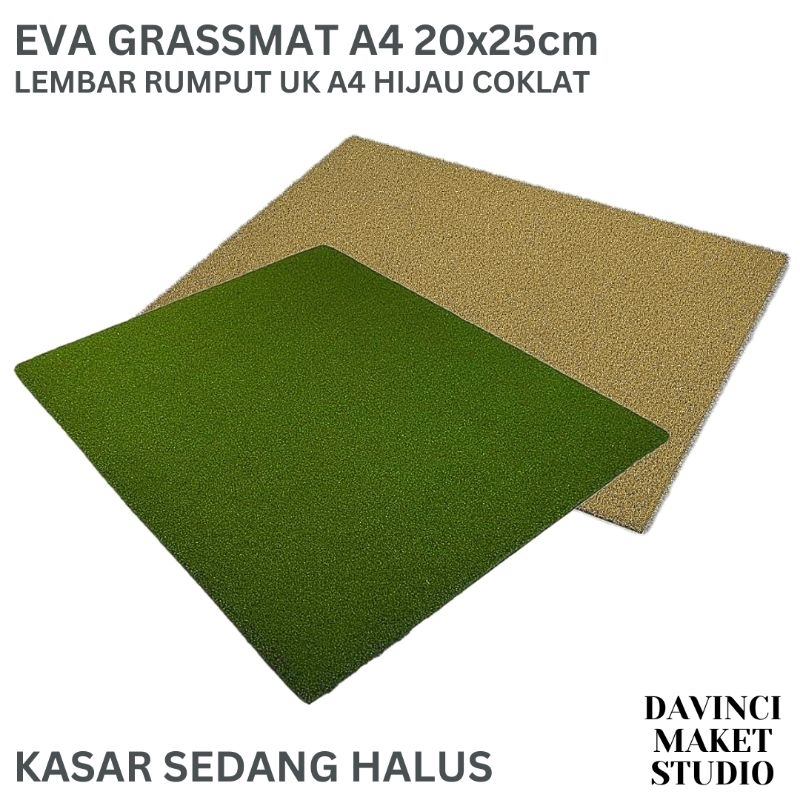 Jual A4 Eva Rumput Lembar Halus Sedang Kasar Lembaran Maket Diorama 20 ...