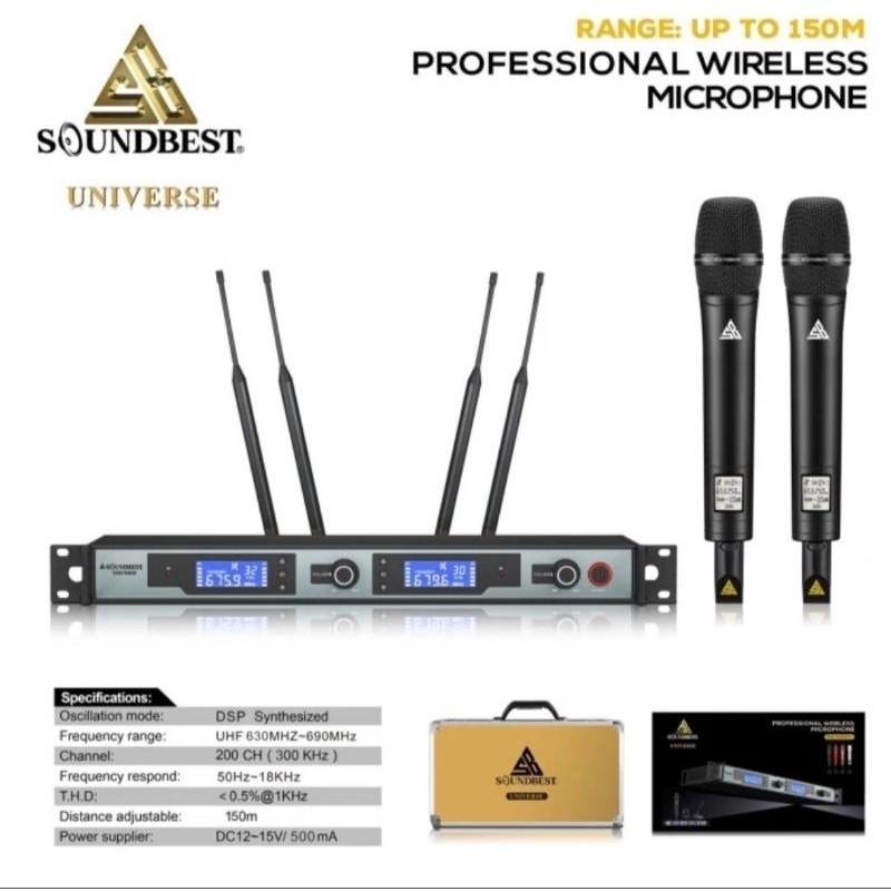 Jual Microphone mic Wireless Soundbest Universe Original Handheld ...