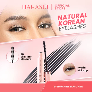 Hanasui Eyedorable Mascara - Mascara Waterproof Longlasting Volumizing Smudgeproof & Lengthening Formula