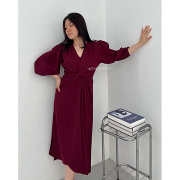 EOVEA Selin Dress Wanita Korean Style Casual Formal