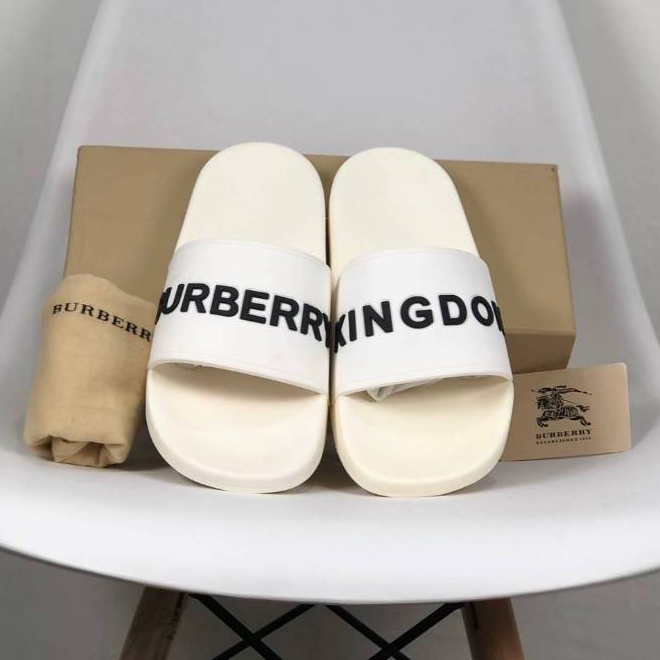 Jual Sandal Burberry Kingdom Slides White Putih Pria Sendal Slide Burbery Burrbery Burberri Burrberi Burberi Shopee Indonesia