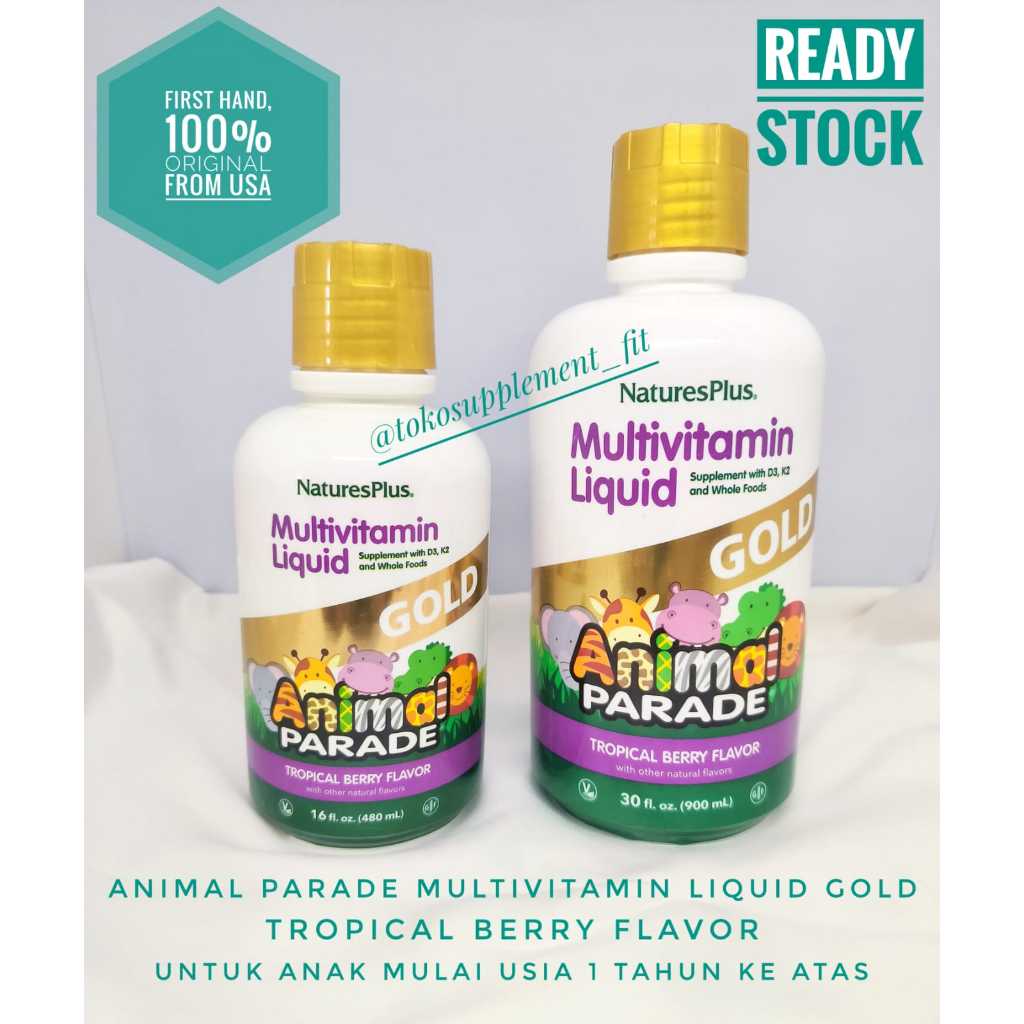 Jual NaturePlus Multivitamin Liquid GOLD Animal Parade Tropical Berry ...