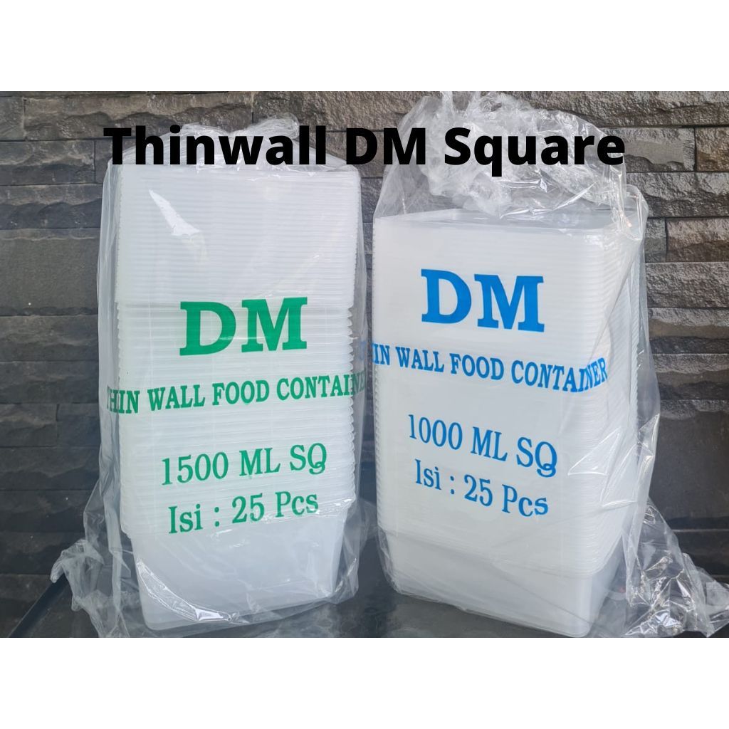 Jual Thinwall DM Kotak / Persegi 2000ml 3000ml SQ / Container / Box isi ...