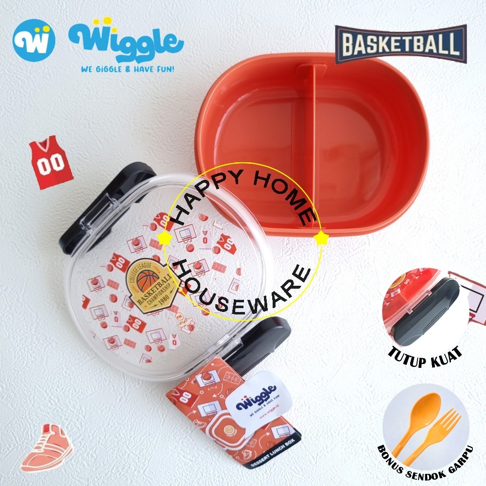 Jual WIGGLE Sporty Orange Lunch Box Sekat 600ml Kotak Makan Tempat ...
