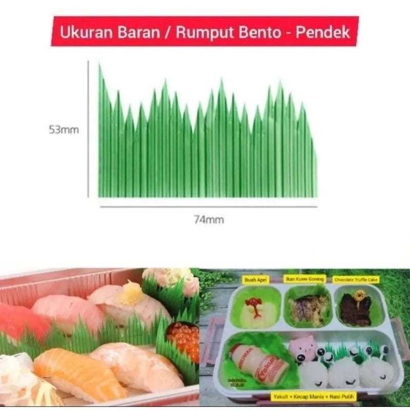 Jual 10 lembar rumput sushi hias bento sushi partisi Sekat Bento ...