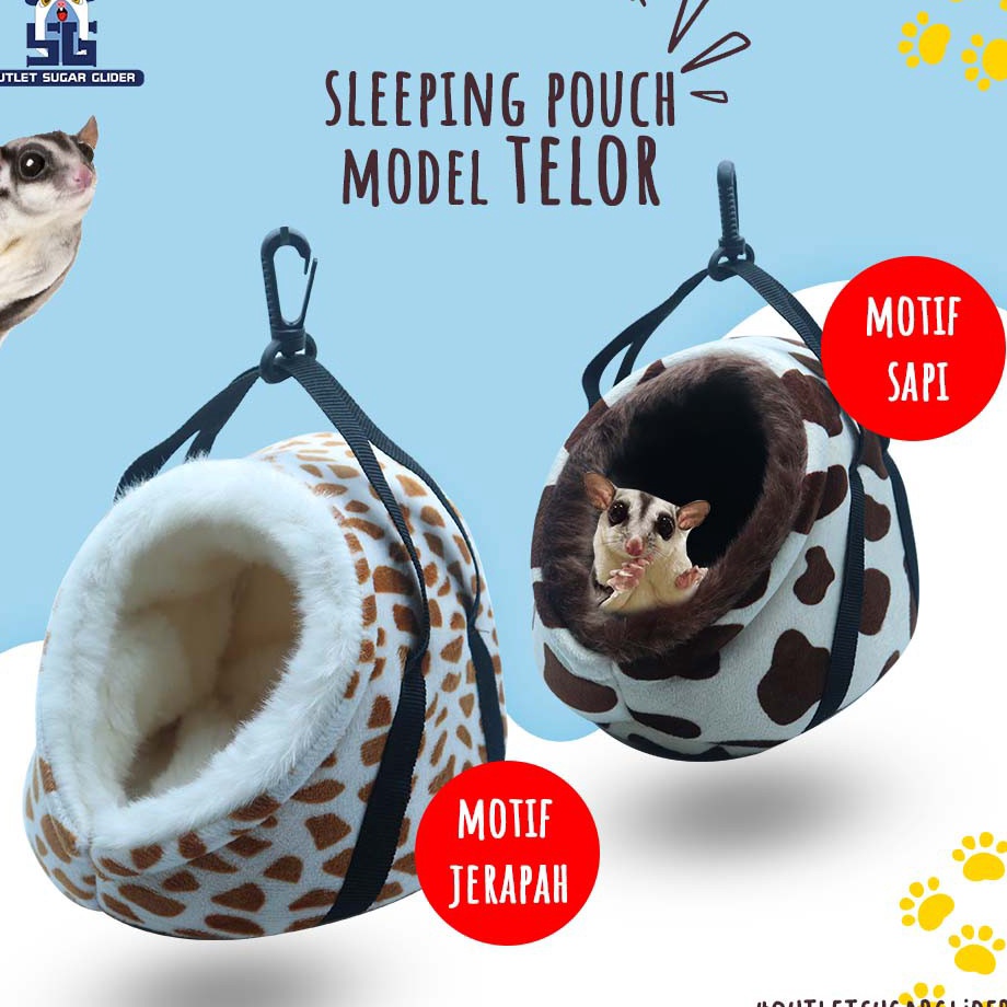 Jual SLEEPING POUCH MODEL TELOR UNTUK HEWAN SUGAR GLIDER TUPAI TERBANG ...