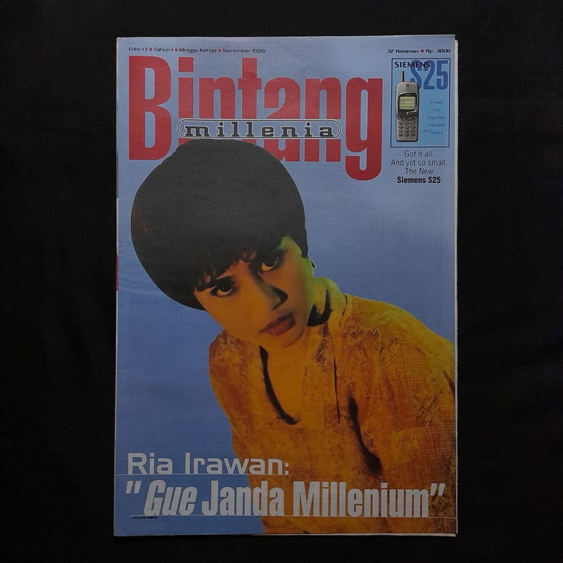 Jual Buku Tabloid Bintang Millenia November 1999 Cover Ria Irawan