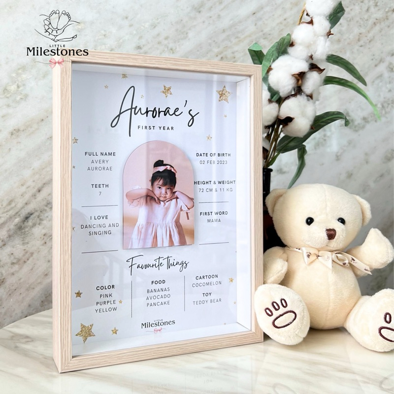 Jual FIRST YEAR BABY 3D FRAME [MILESTONE A] | Baby Gift, Hadiah Bayi ...