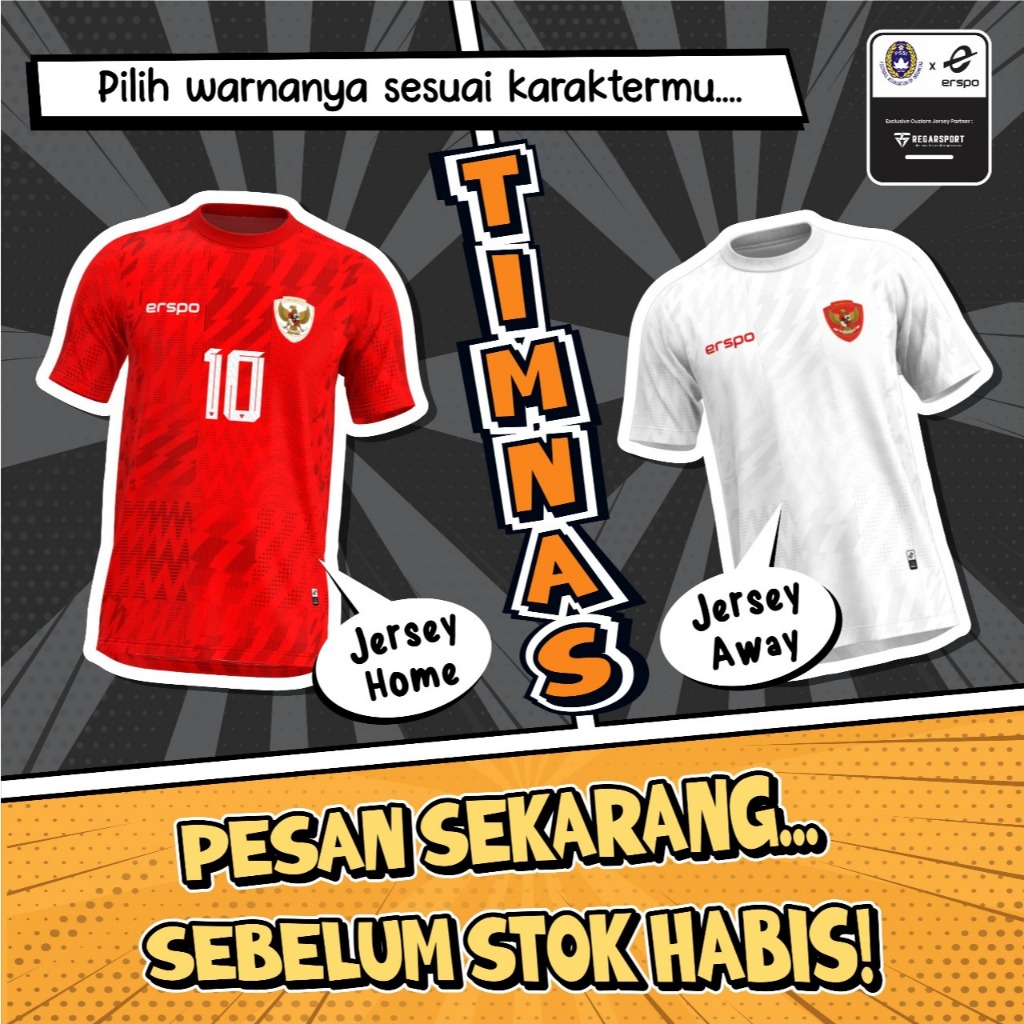 Jual READY STOCK!!! Jersey Timnas Supporter Version Original By Erspo X ...