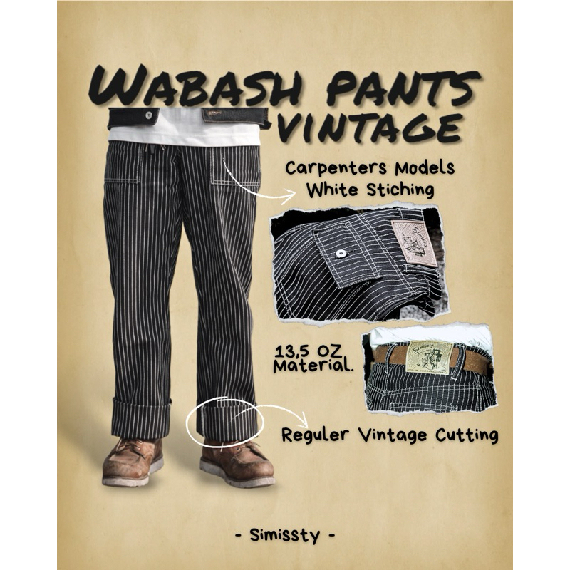 Jual Vintage Pants wabash ( simissty denim ) | Shopee Indonesia