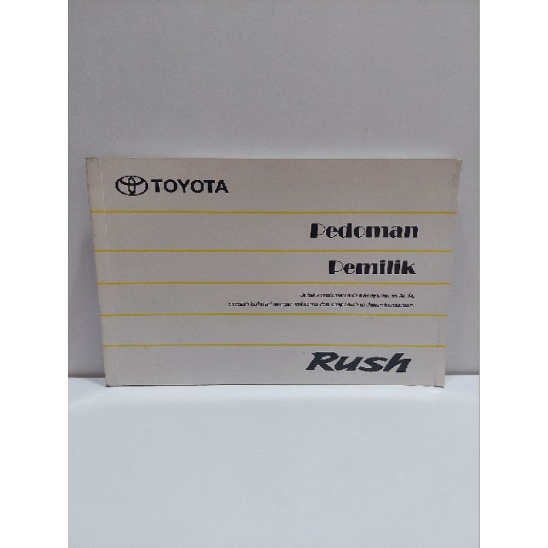 Jual BUKU MANUAL PEDOMAN MOBIL TOYOTA RUSH Shopee Indonesia