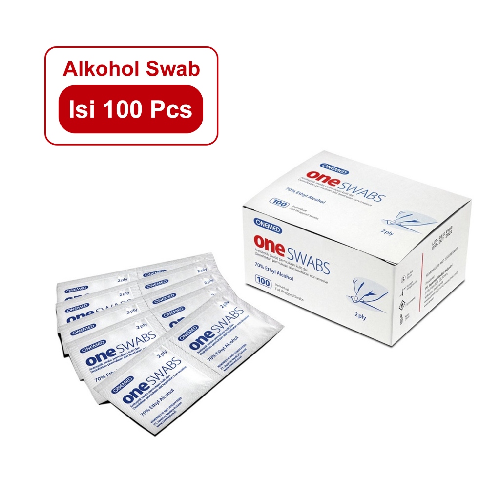 Jual Alkohol Swab Onemed Alcohol Pad One Swab Kapas Alkohol Tissue 2ply Isi 100 Pcs Shopee 1383