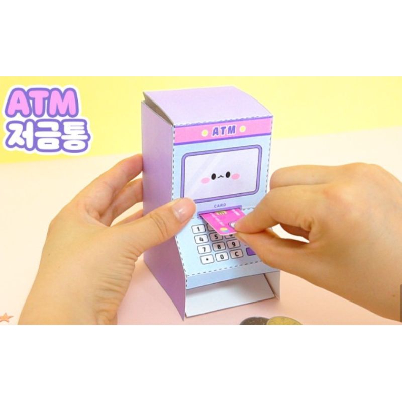 Jual Lembaran pola papercraft miniatur mesin ATM mainan edukasi (TC-C ...