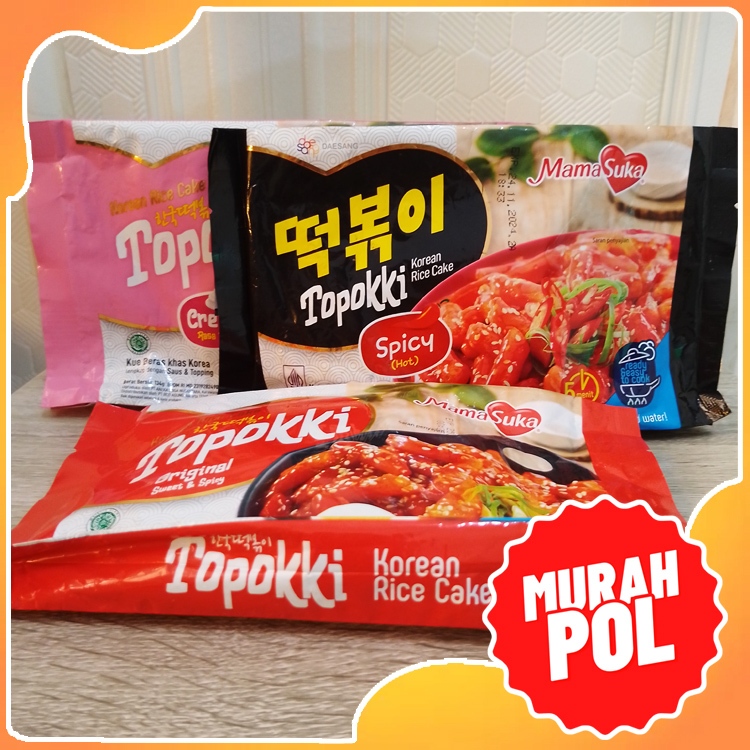 Jual Topokki Instan Korea Rice Cake Mama Suka korinus 140gr | Shopee ...