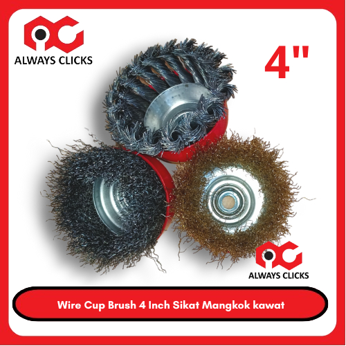 Jual Wire Cup Brush 4 Inch Sikat Gerinda Mangkok Kawat Besi 4