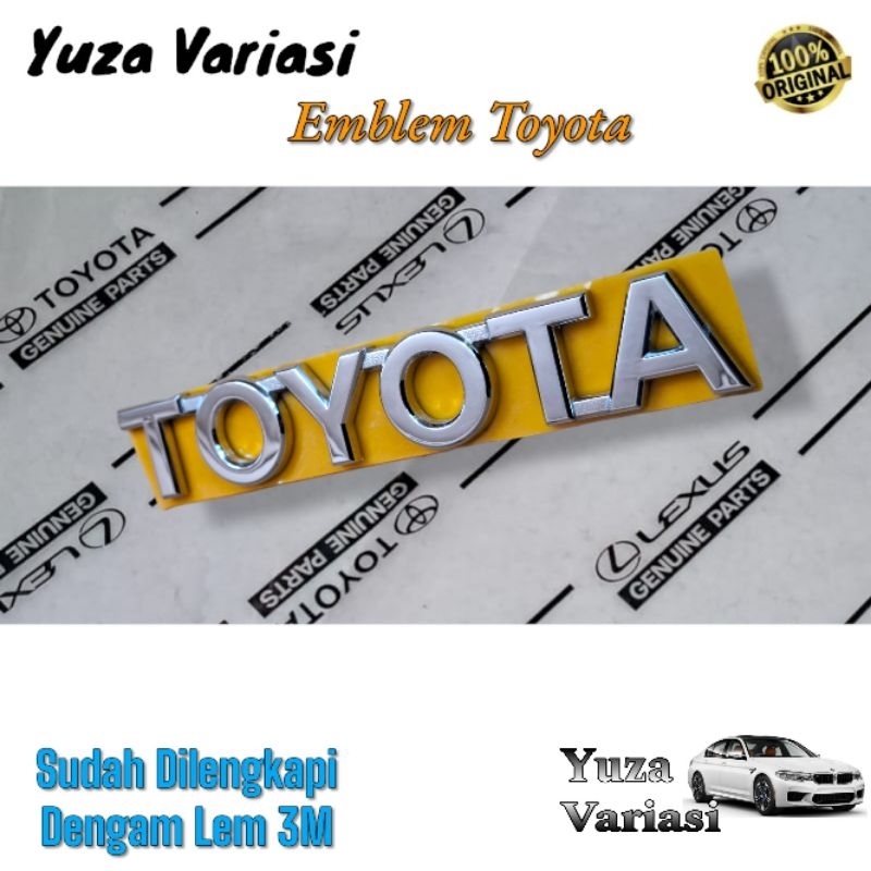 Jual Emblem Tulisan Toyota Chrome Original // Emblem Tulisan Toyota ...