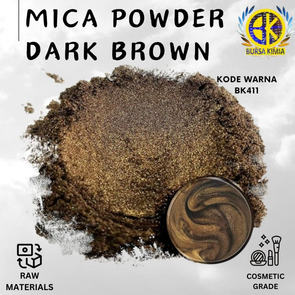 Jual Mica Powder Dark Brown 1 KG Mika Bubuk Pewarna Resin Kosmetik Clay ...