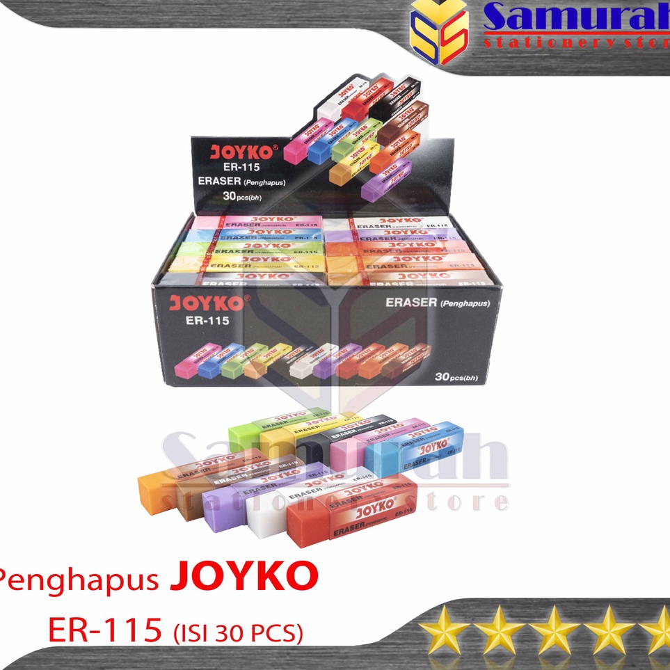 Jual Seller Penghapus Pensil Joyko ER115 Tangg 3 Pcs Eraser ER 115 ...