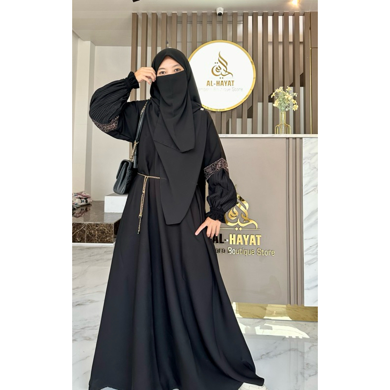 Jual abaya zunayra abaya khas saudi lokal bahan fursan by alhayat Shopee Indonesia