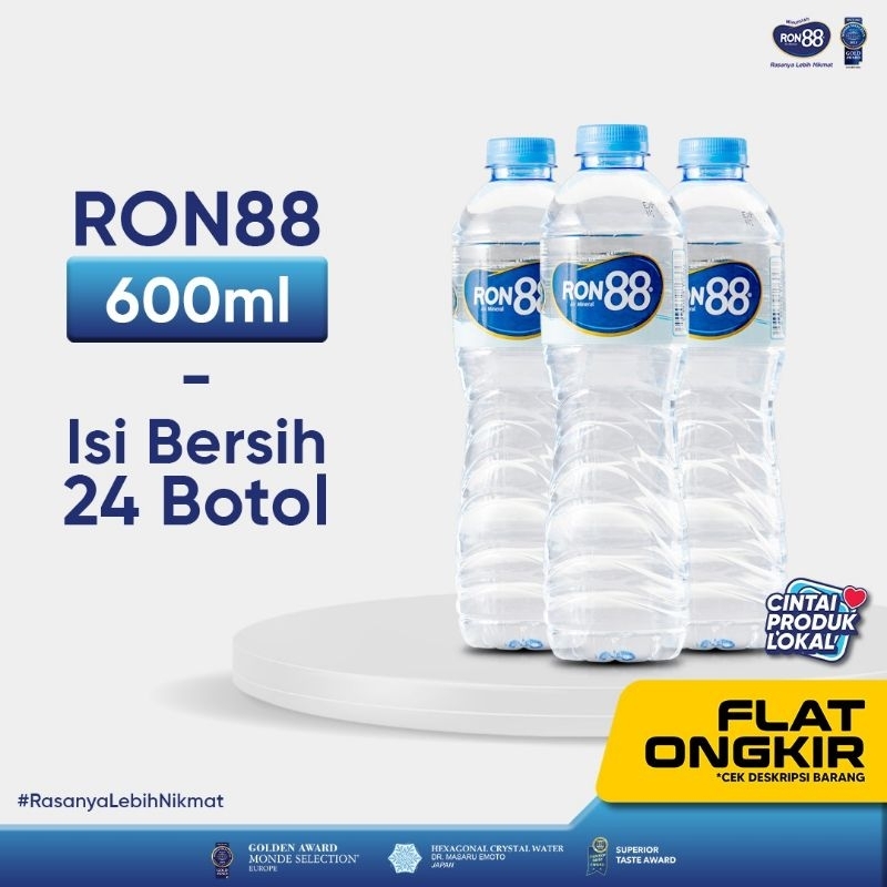 Jual Ron 88 Elite Air Mineral Botol 600 ml (24 Botol) Shopee