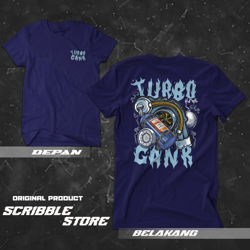 Jual KAOS RACING MOBIL TURBO GANK ORIGINAL | KAOS MOBIL TURBO | KAOS ...