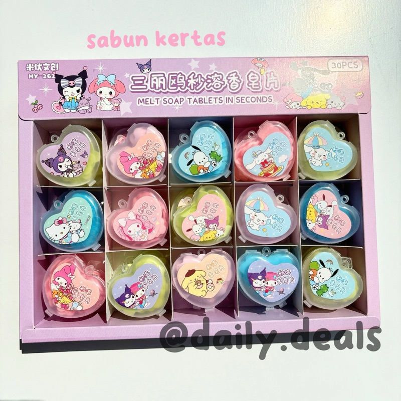 Jual MAGIC SOAP SANRIO/ SABUN MAGIC VIRAL/ SABUN CUCI TANGAN KERTAS