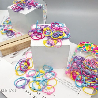 Jual 50/pcs Ikat Rambut anak/kuncir rambut kuda Warna-Warni Ikat Rambut