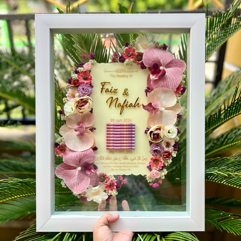 Jual Mahar Pernikahan Akrilik Premium Murah Frame 3D 30x40 cm | Shopee ...