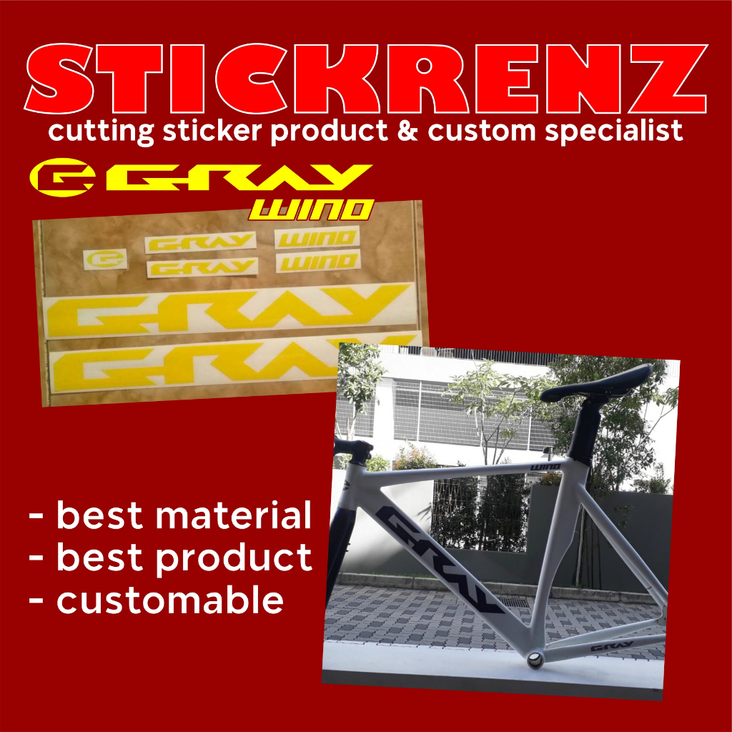 Jual Cutting Sticker Stiker Frame Sepeda Roadbike Fixie Gray Wino 01 ...