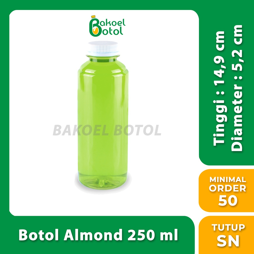 Jual Botol Almond Ml Gr Minimal Pcs Botol Plastik Ml Botol Pudot Ml