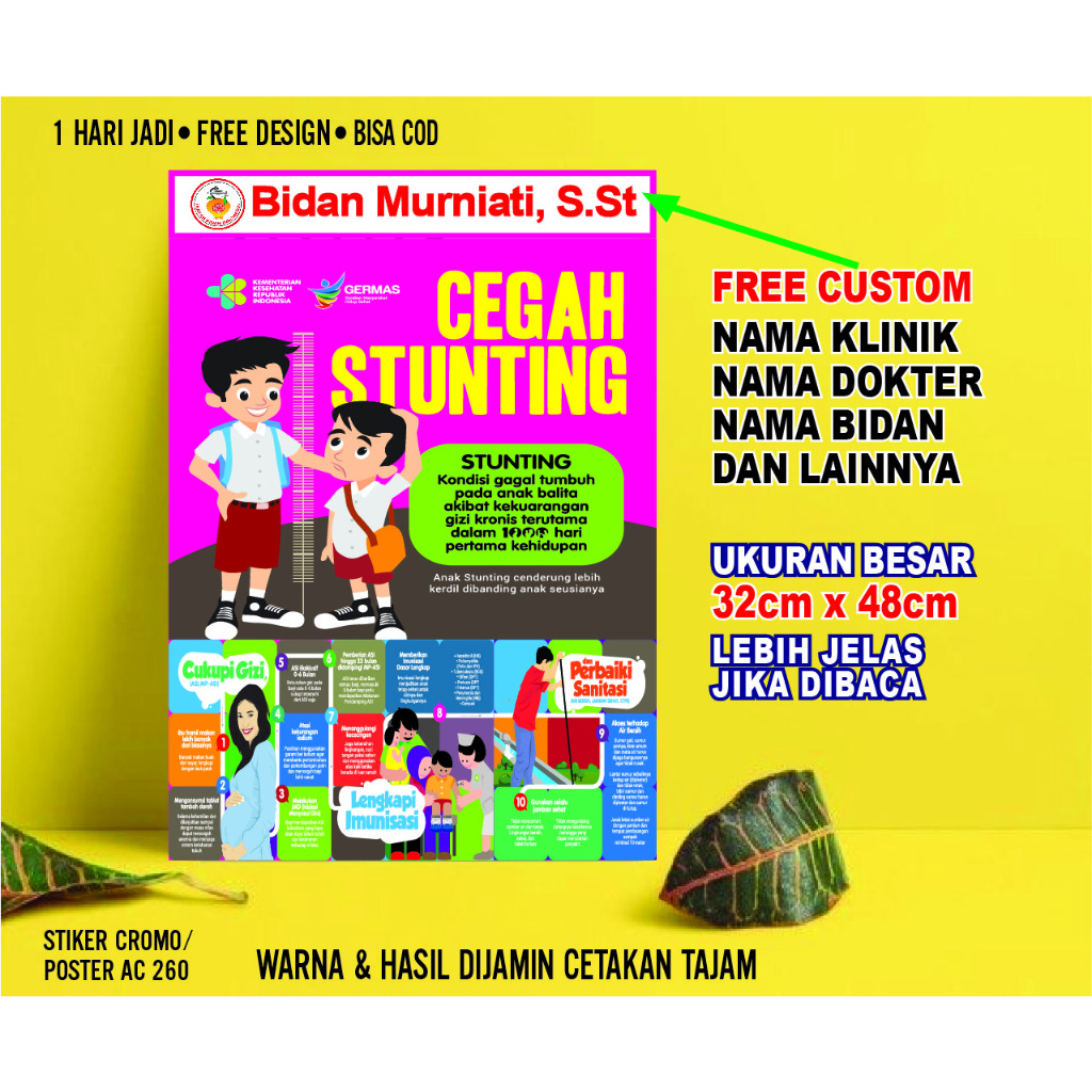 Jual Poster Kesehatan Cegah Stunting Shopee Indonesia