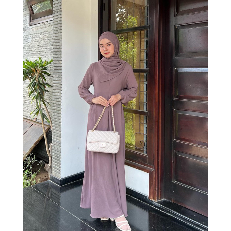 Jual Dafinty Meera Dress DRESS PASHMINA Dress Cringkle Premium Shopee Indonesia