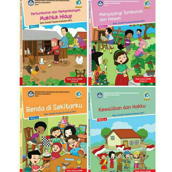 Jual Buku Tematik Tema 12345678 Kelas 3 SDMI Semester 1 dan 2 Kurikulum ...