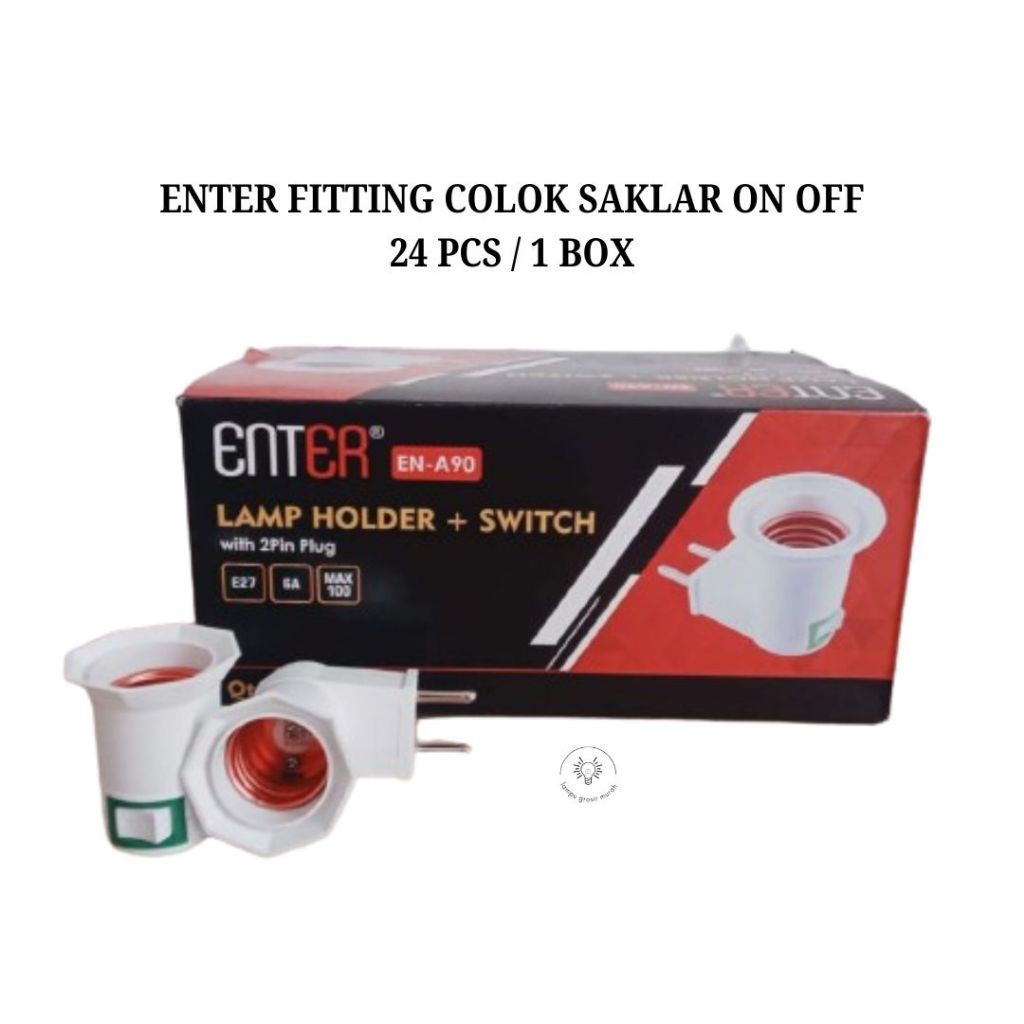 Jual ENTER FITTING COLOK SAKLAR ON OFF E27 ENA90 FITING LAMPU (24 PCS ...