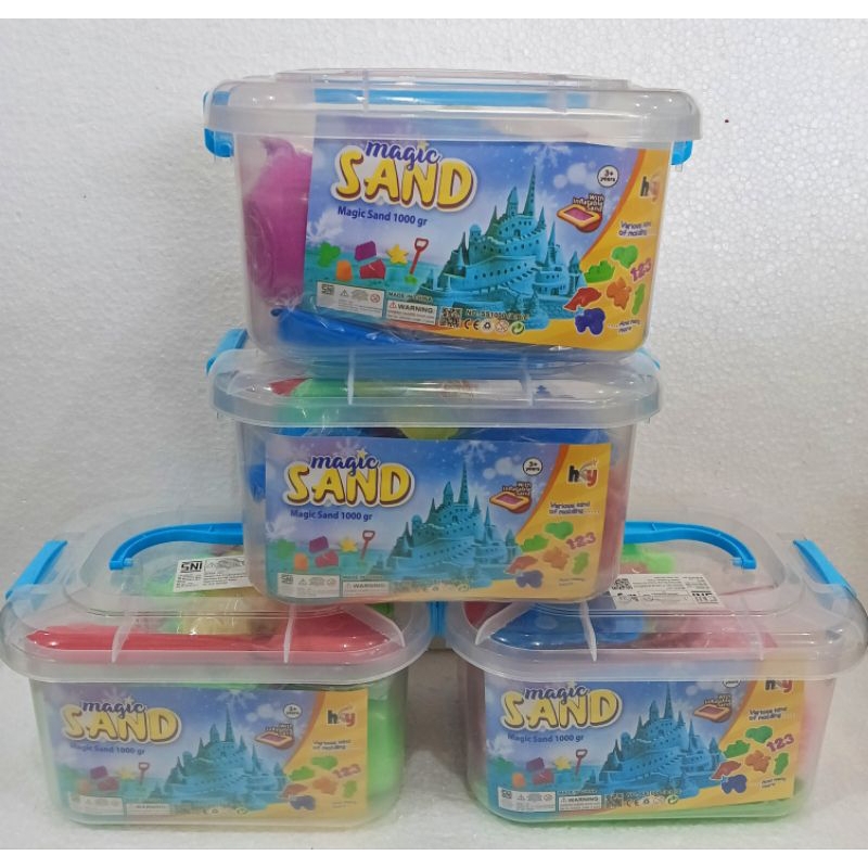 Jual GROSIR Mainan anak satu paket magic sand isi pasir ajaib,alas,dan ...