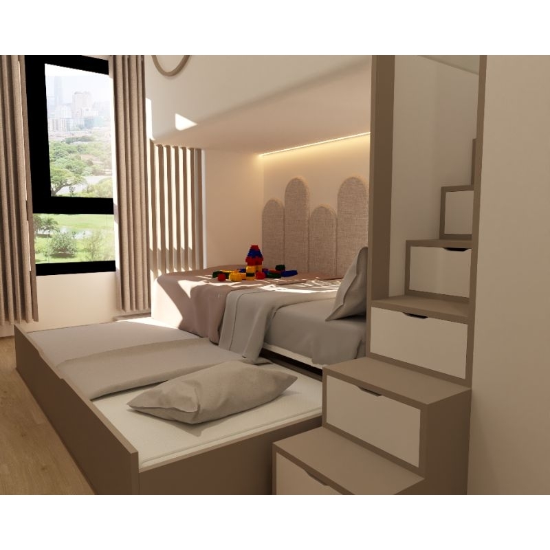 Jual Desain Custom Kamar Divan 3 Tingkat Workshop Pribadi Jabodetabek ...