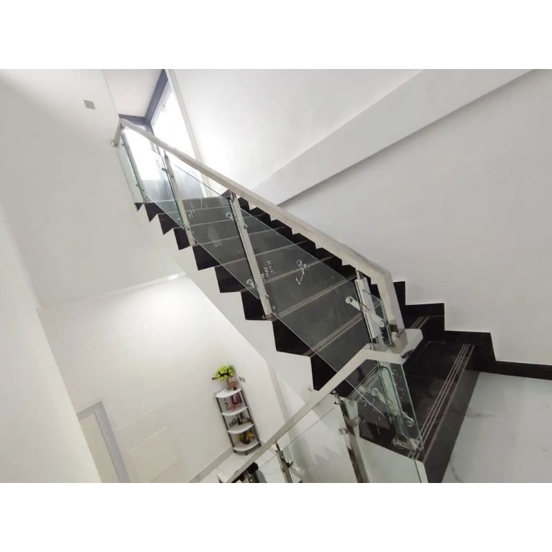 Jual PUSAT PEMASANGAN RAILING TANGGA KACA STAINLESS STEEL SEBANDUNG