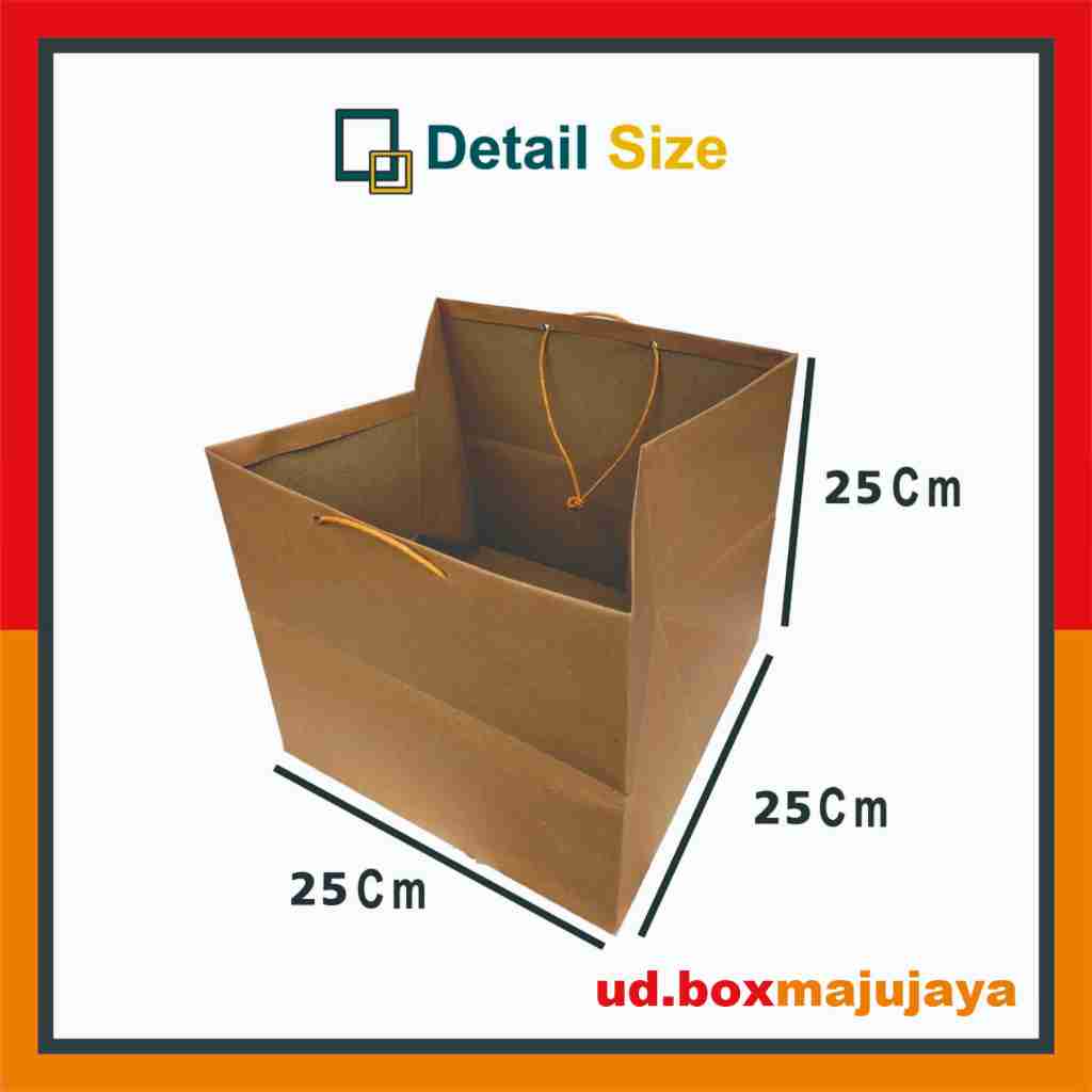 Jual Paper Bag R10 Ukuran 25x25x25 Cm (PAKET 12 PCS) / Tas Kertas / Tas ...