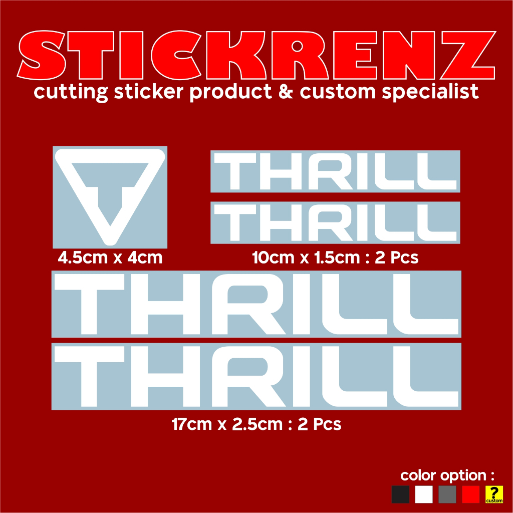 Jual Cutting Sticker Stiker Frame Sepeda Roadbike, MTB, Thrill 01 ...