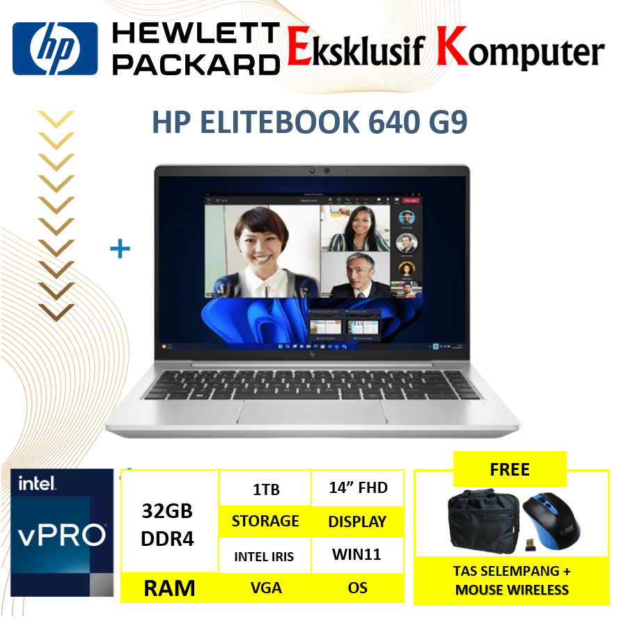 Jual Laptop HP Elitebook 640 G9 Intel vPro i7 1265U 32GB 1TB SSD 14 ...