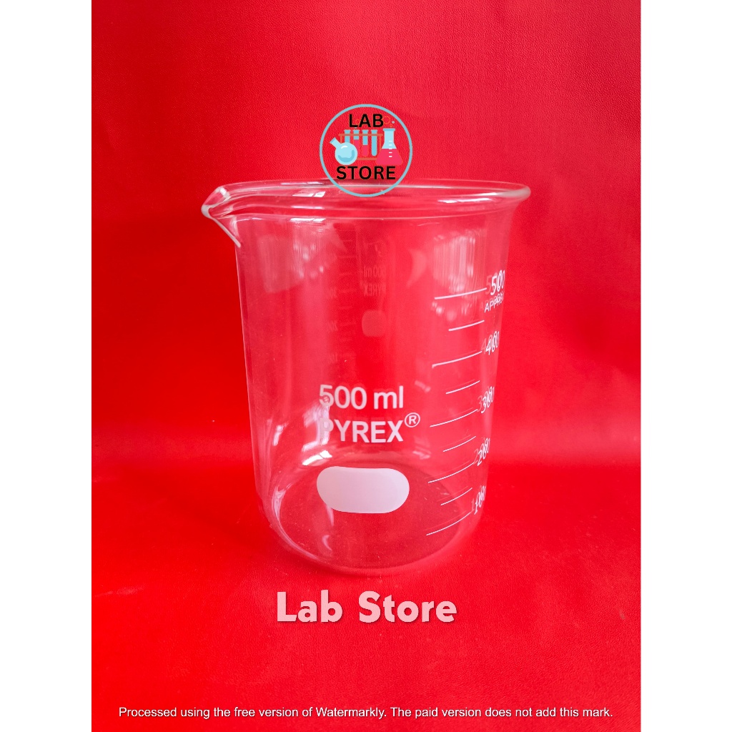 Jual Beaker / Beaker 500ml PYREX / Beaker Glass 500ml / Gelas Kimia ...