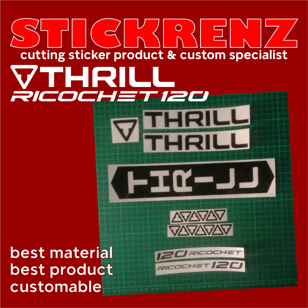 Jual Cutting Sticker Stiker Frame Sepeda Roadbike, MTB Thrill Ricochet ...