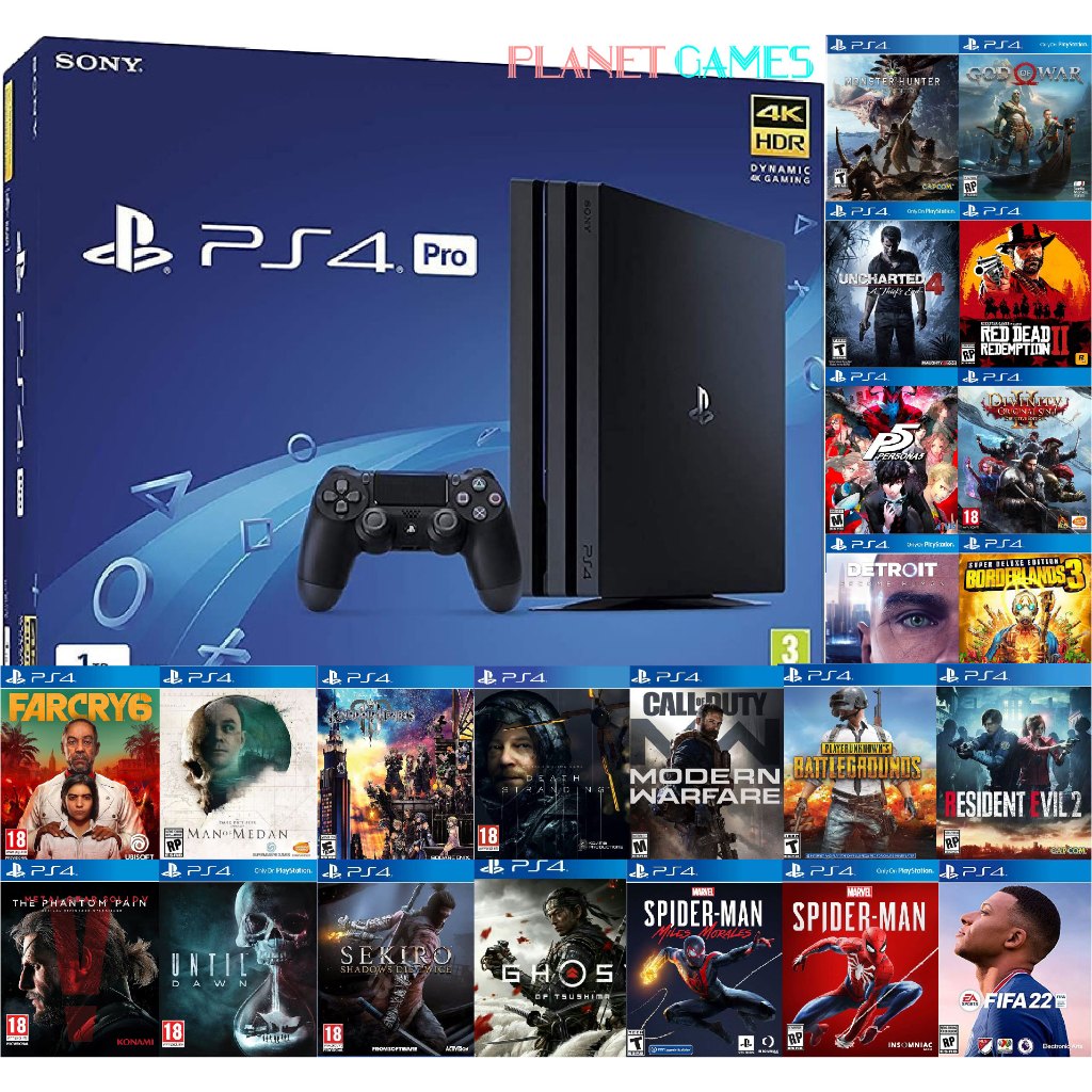 Ps4 Pro Playstation Mega Pack 1tb Ps4 Pro Pa4 Mega Pack